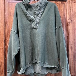 Aerie Olive Cowl Neck Sweater